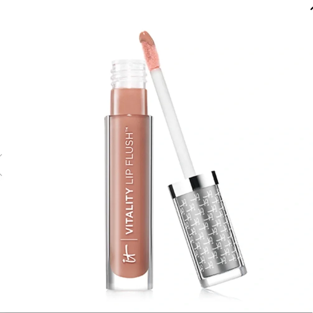 IT COSMETICS Vitality Lip Flush Butter Gloss Nude $24 NIB